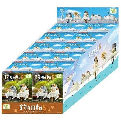 Mini Figure Gatto Pescatore Giapponese da Collezione - Set 5 Varianti Simpatiche