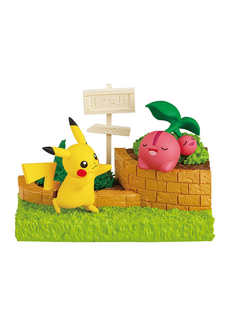 Giardino Pokémon: Scena Pomeridiana con Raggi di Sole, Set Miniature da Collezione