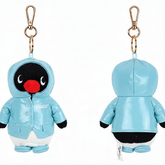 Pingu Raincoat - peluche charm/portachiavi 10 cm