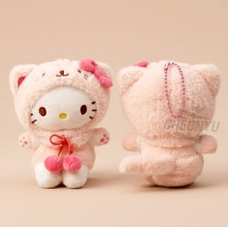Sanrio Cat Keychain Peluche Figure da Collezione Miniature