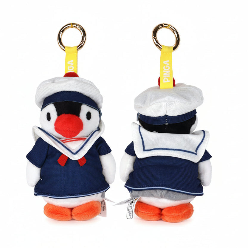 Pingu Marine Sailor - peluche charm/portachiavi 10 cm