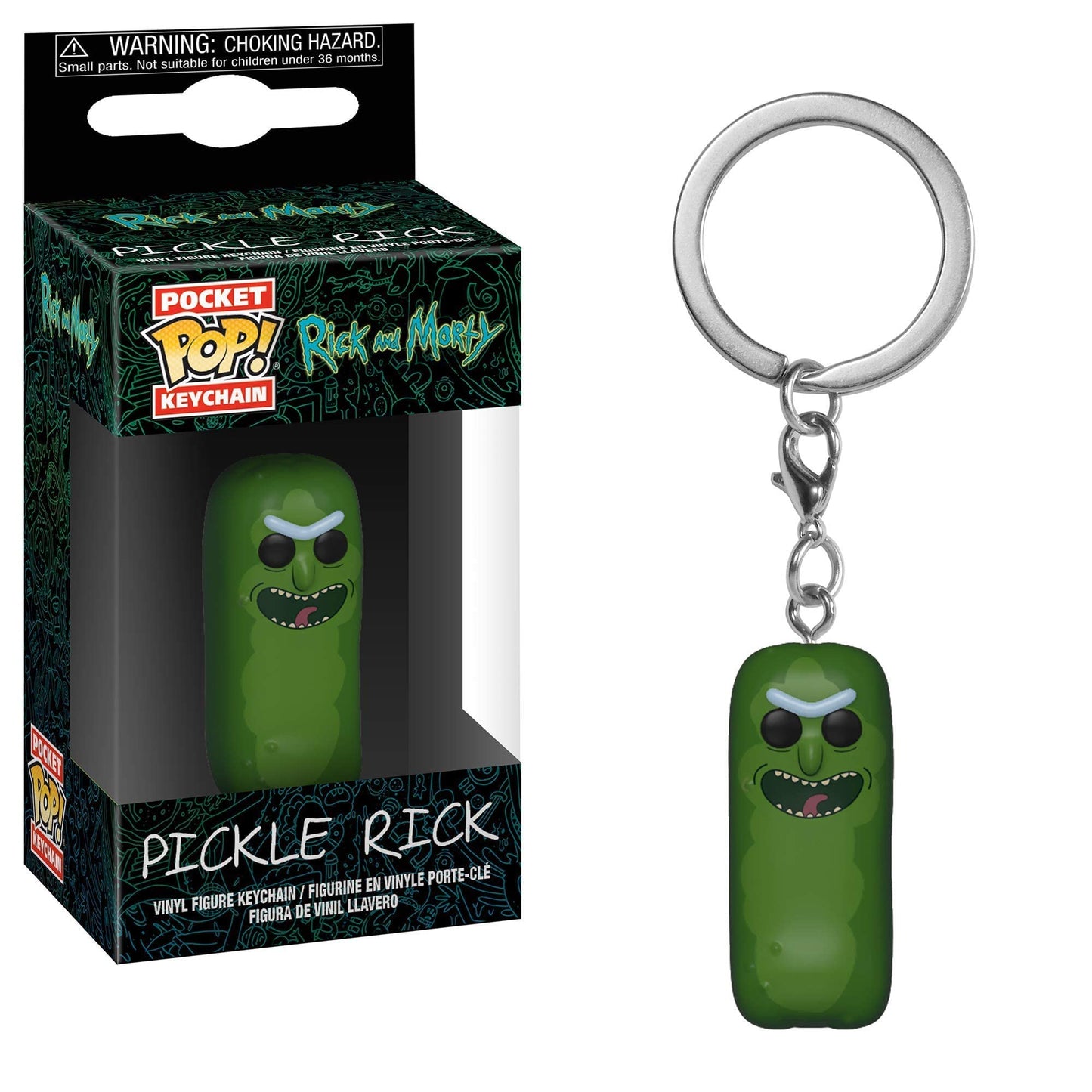 Pickle Rick Keychain Vinyl Pocket Figure