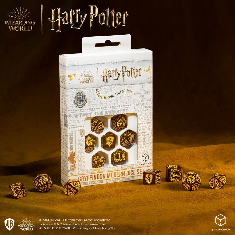 Set Dadi Moderni Harry Potter Grifondoro Rosso Scintillante Premium per RPG