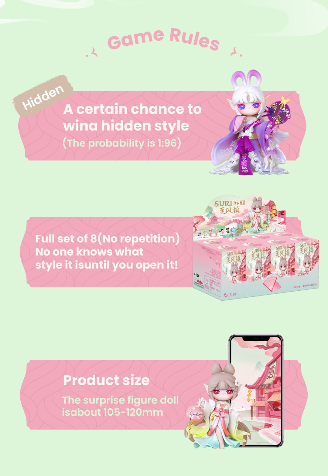 Rolife Suri's Lingfeng Town: Statuette Misteriose da Collezione in Edizione Limitata SJXX