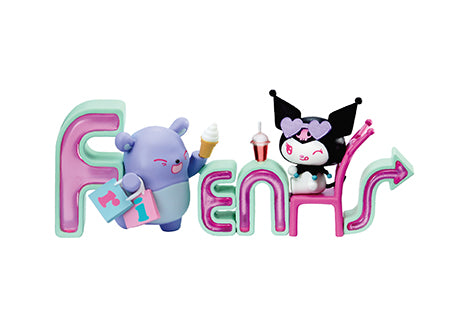 Adorabile Collezione Kuromi Words Re-Ment: Minifigure Sanrio con Gomma da Masticare