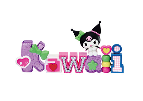 Adorabile Collezione Kuromi Words Re-Ment: Minifigure Sanrio con Gomma da Masticare