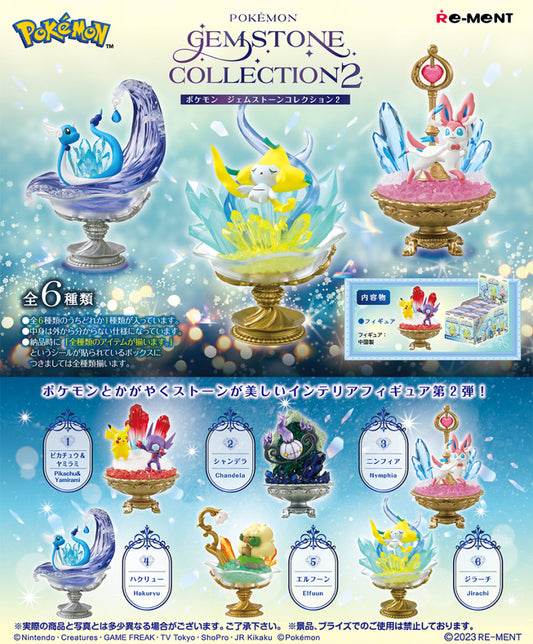 Collezione di Gemme Pokémon 2 Re-Ment: Miniature Scintillanti con Personaggi Iconici