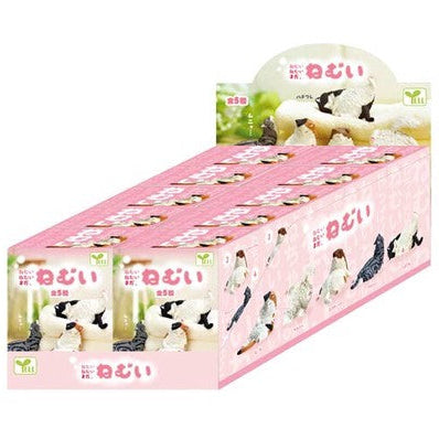 Figure Gatto Assonnato Collezione Ale - Giocattolo Miniature Giapponesi Adorabili