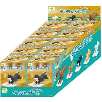 Set di Miniature Cani Pulitori Zokin-Gake: Figure da Collezione Divertenti e Dettagliate