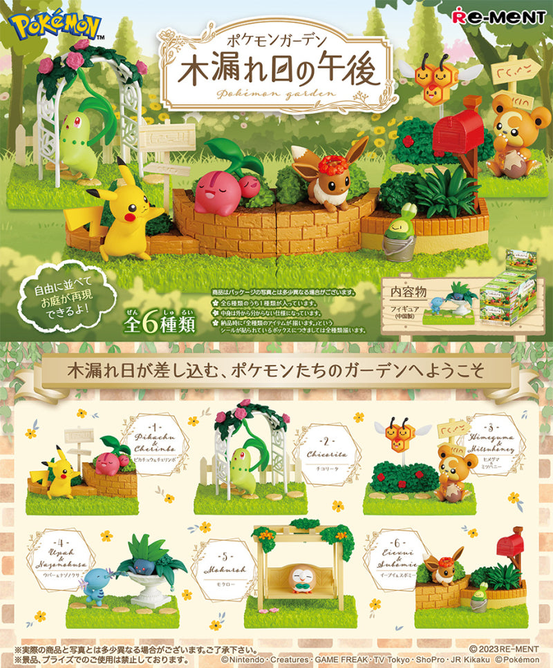 Giardino Pokémon: Scena Pomeridiana con Raggi di Sole, Set Miniature da Collezione