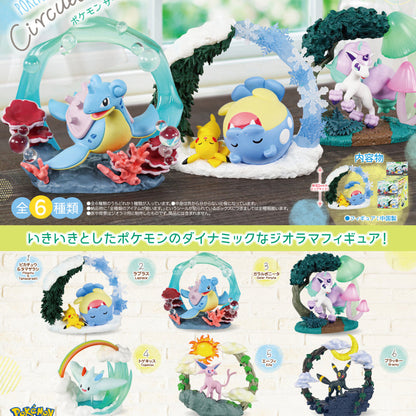 Adorabile Collezione Diorama Circolare Pokémon Re-Ment - Figure Dinamiche Dettagliate