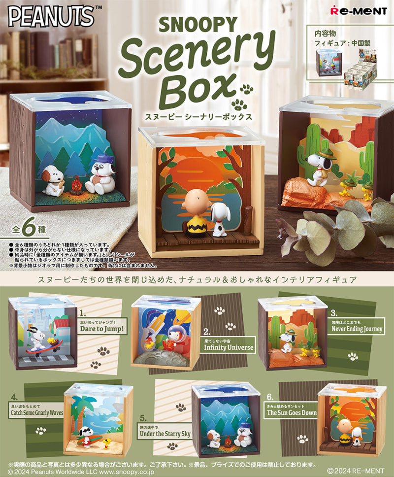 Snoopy Scenery Box Re-Ment: Diorami da Collezione Peanuts con Scenari Incantevoli