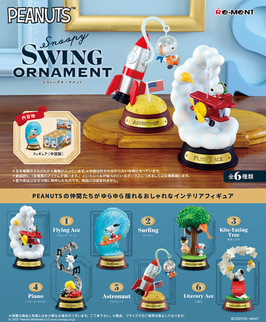 Re-Ment Snoopy Swing Ornament Figure da Collezione Peanuts Blind Box