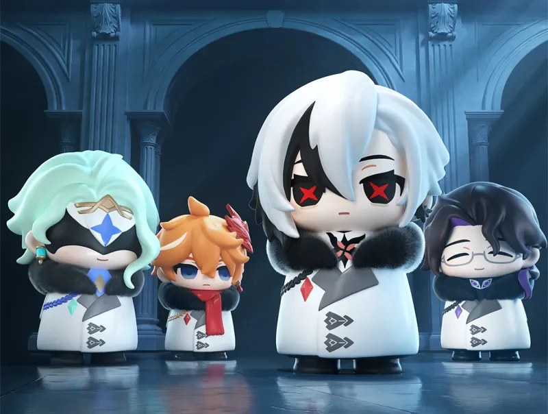 Set Display 9 Mini Figure PVC Genshin Impact Fatui Harbingers Blind Box 7cm