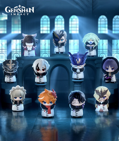 Set Display 9 Mini Figure PVC Genshin Impact Fatui Harbingers Blind Box 7cm