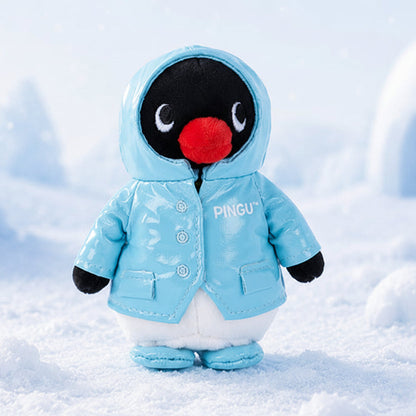 Pingu Raincoat Bag Charm Peluche Figure da Collezione Miniature 10cm