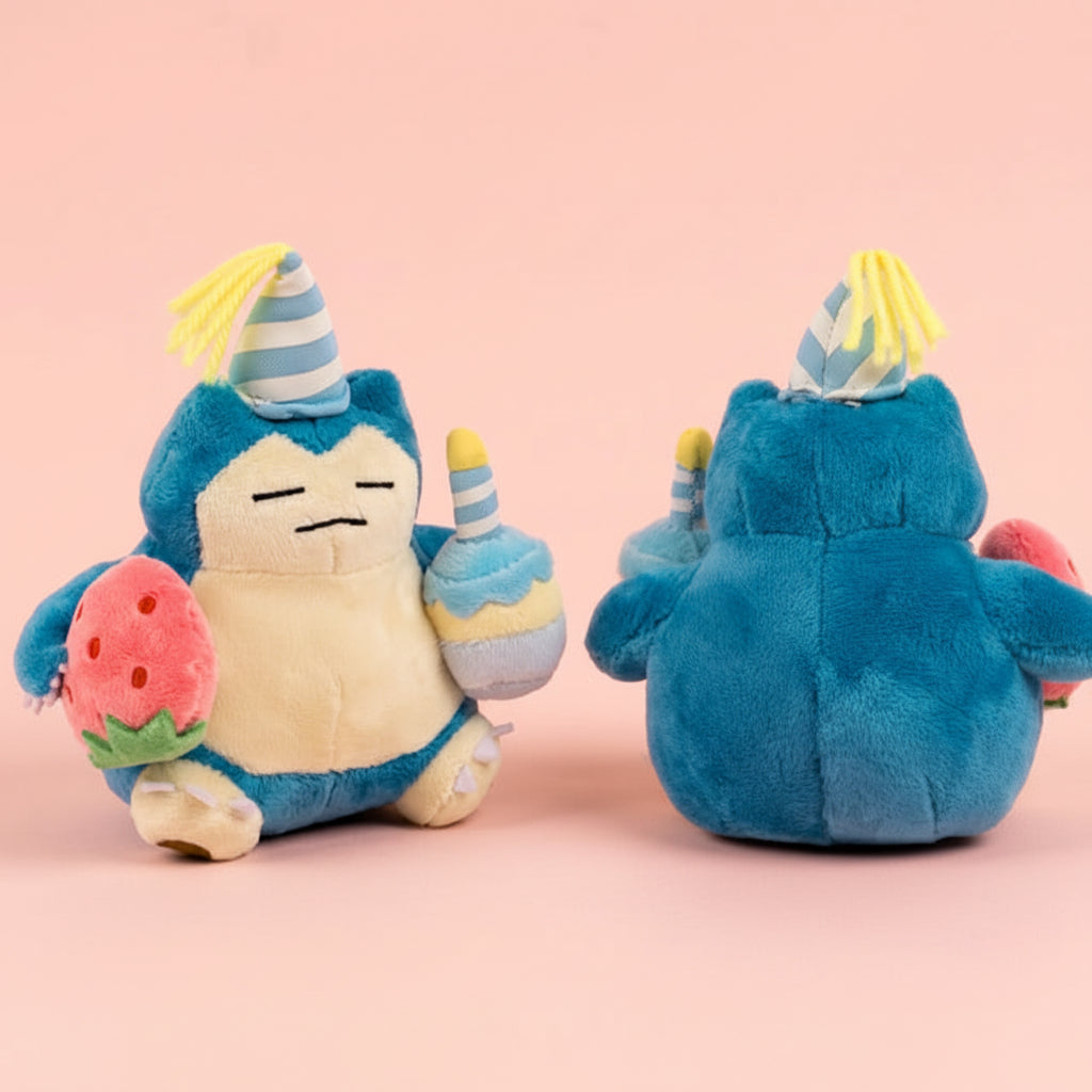 Pokemon Snorlax Torta Di Compleanno Bag Charm Peluche Figure da Collezione Miniature