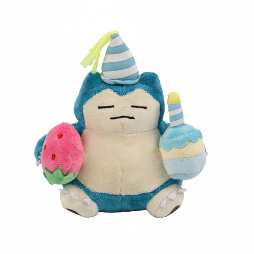 Pokemon Snorlax Torta Di Compleanno Bag Charm Peluche Figure da Collezione Miniature