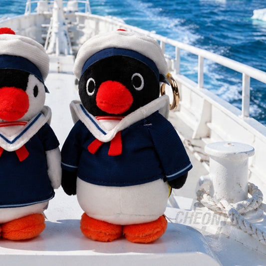 Pingu Marine Sailor Bag Charm Peluche Figure da Collezione Miniature 10cm