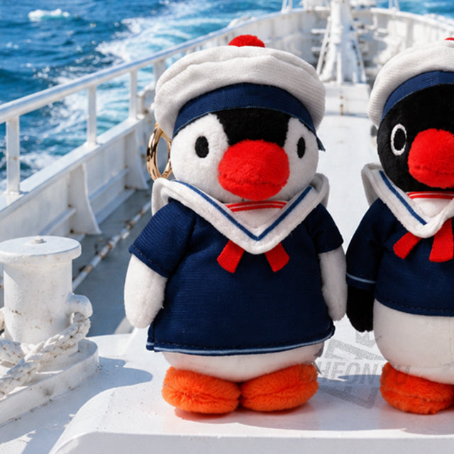 Pingu Marine Sailor - peluche charm/portachiavi 10 cm