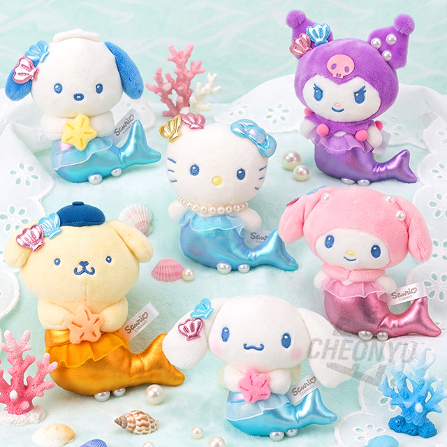 Sanrio Mermaid Bag Charm Peluche Figure da Collezione Miniature