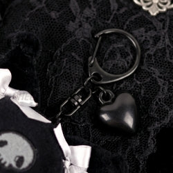 Sanrio Black Heart Bag Charm Peluche Figure da Collezione Miniature
