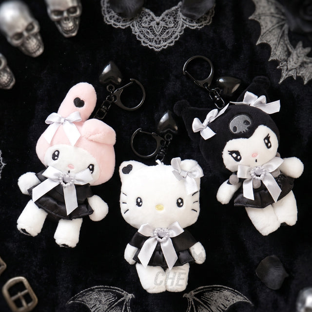 Sanrio Black Heart - peluche charm/portachiavi