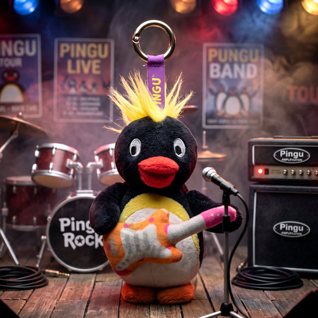 Pingu in the city - peluche charm/portachiavi 10 cm