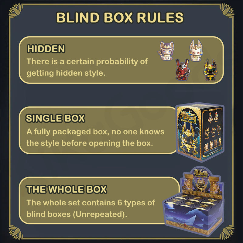 Aaru Garden Mitologia Antico Egitto Serie 1 Blind Box Figure Misteriose da Collezione