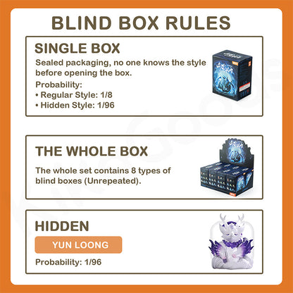 Scatola Sorpresa Bestie Mitiche Serie Loong: Figure da Collezione Rare PVC/ABS