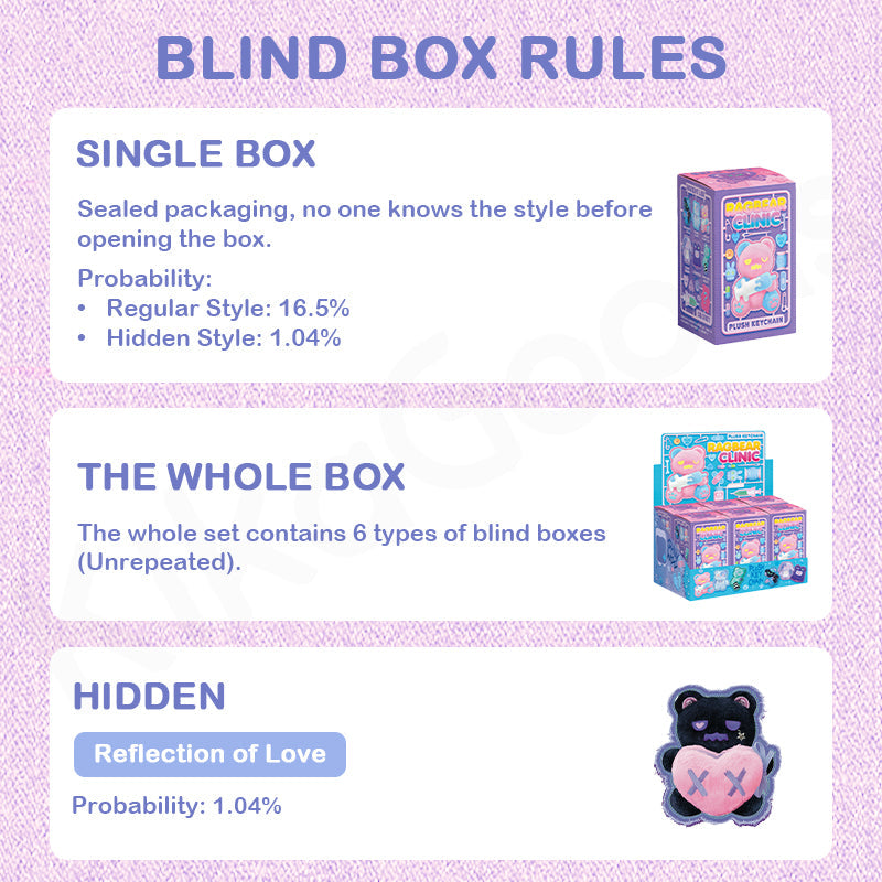 ShinWoo Ragbear Clinic Peluche Blind Box Serie da Collezione Misteriosa F.UN