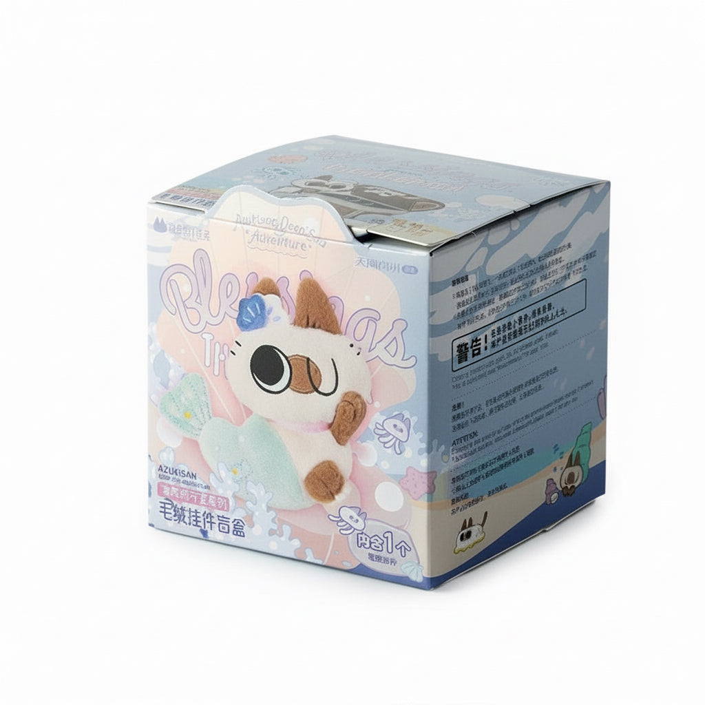 Nobeko Azukisan Serie Oceanica: Ciondolo Peluche Sorpresa, Scatola Misteriosa da Collezione