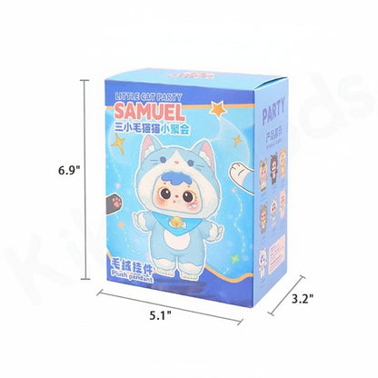 Adorabili Gatti Peluche Samuel: Scatola a Sorpresa Festa, Morbide Figure da Collezione