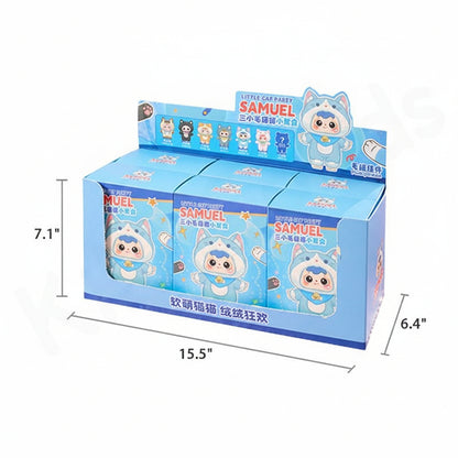 Adorabili Gatti Peluche Samuel: Scatola a Sorpresa Festa, Morbide Figure da Collezione