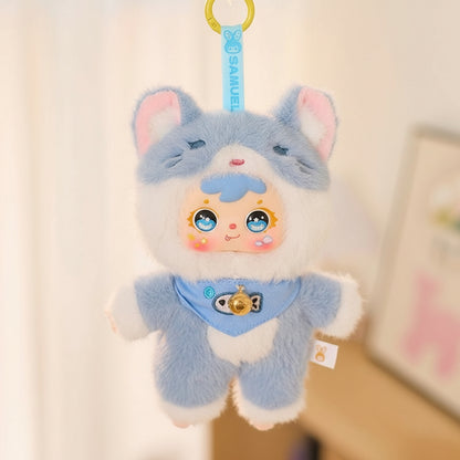 Adorabili Gatti Peluche Samuel: Scatola a Sorpresa Festa, Morbide Figure da Collezione