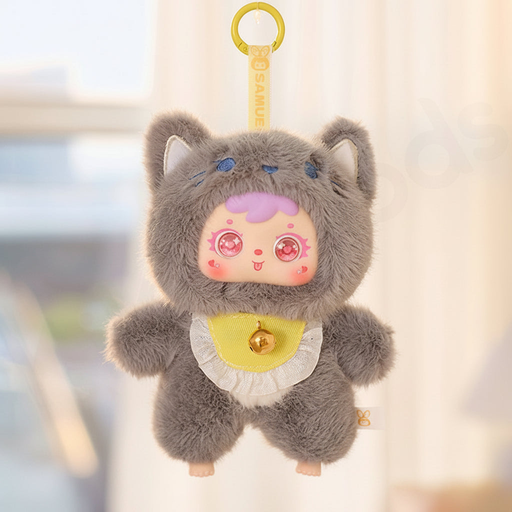 Adorabili Gatti Peluche Samuel: Scatola a Sorpresa Festa, Morbide Figure da Collezione