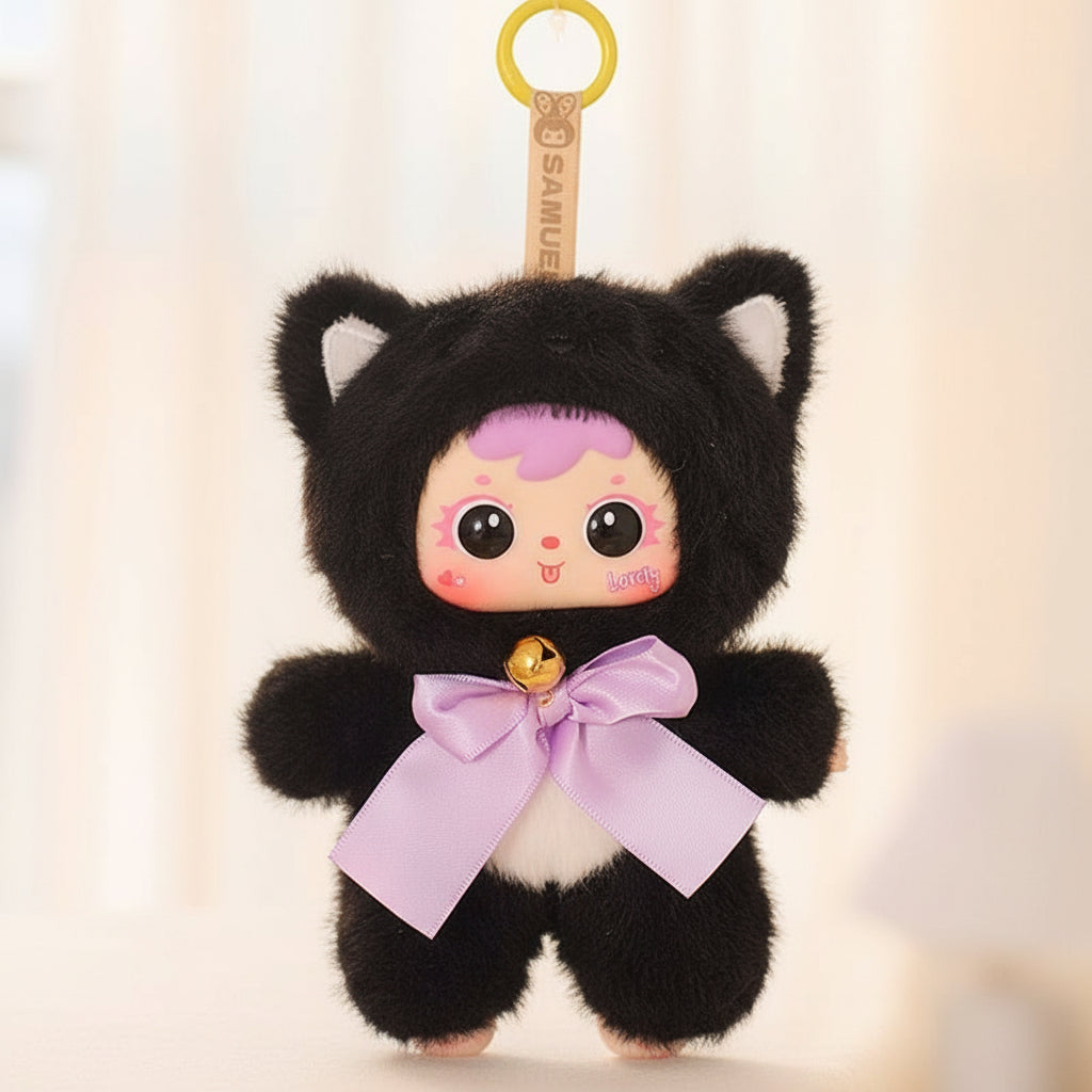 Adorabili Gatti Peluche Samuel: Scatola a Sorpresa Festa, Morbide Figure da Collezione