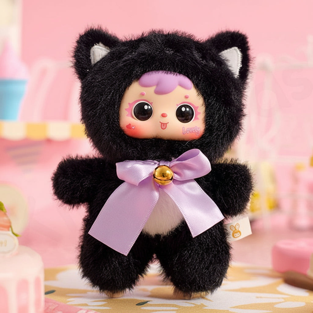 Adorabili Gatti Peluche Samuel: Scatola a Sorpresa Festa, Morbide Figure da Collezione