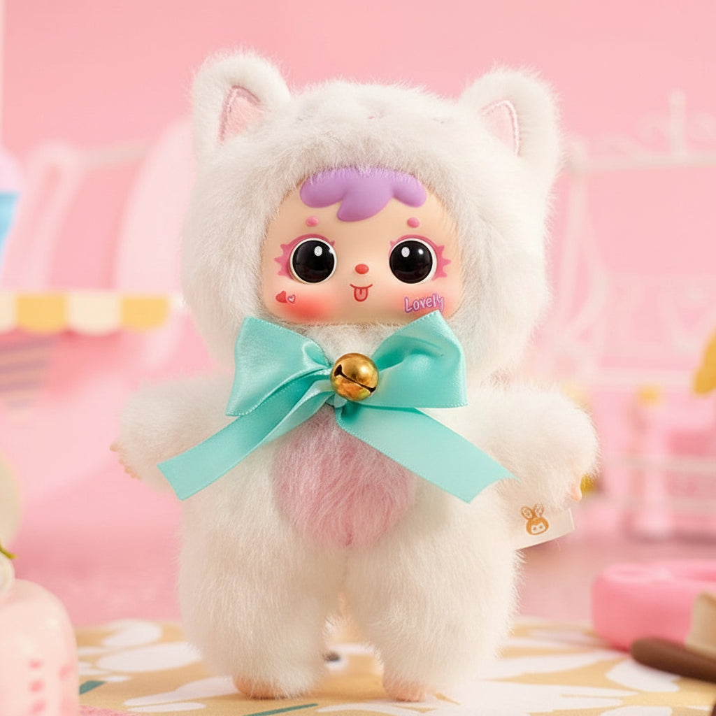 Adorabili Gatti Peluche Samuel: Scatola a Sorpresa Festa, Morbide Figure da Collezione