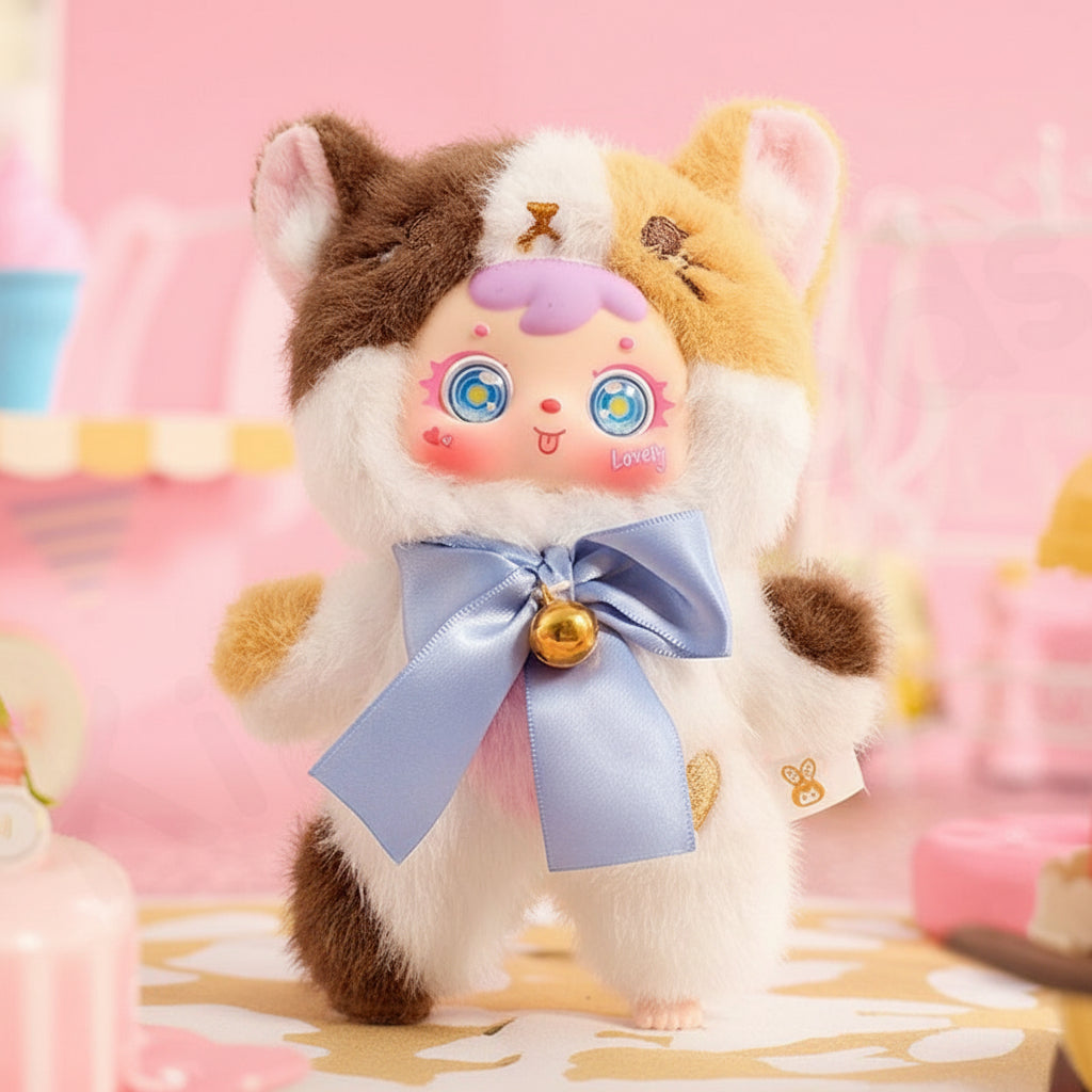 Adorabili Gatti Peluche Samuel: Scatola a Sorpresa Festa, Morbide Figure da Collezione