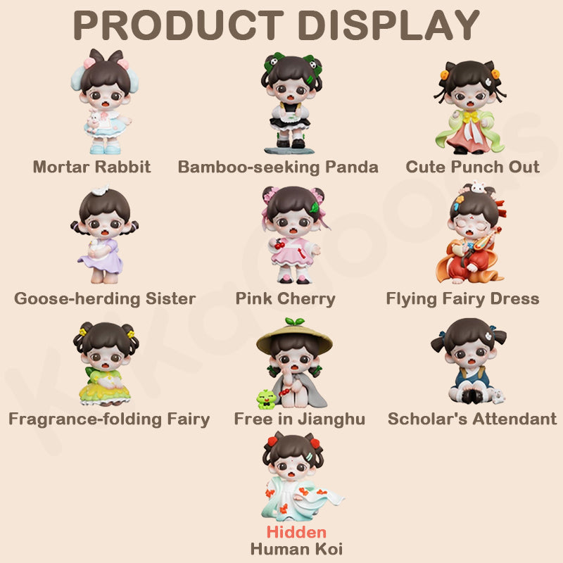 Scatola a Sorpresa Zoraa Linglongfu: Mini Personaggi Misteriosi da Collezione in PVC/ABS