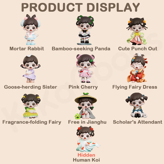Scatola a Sorpresa Zoraa Linglongfu: Mini Personaggi Misteriosi da Collezione in PVC/ABS