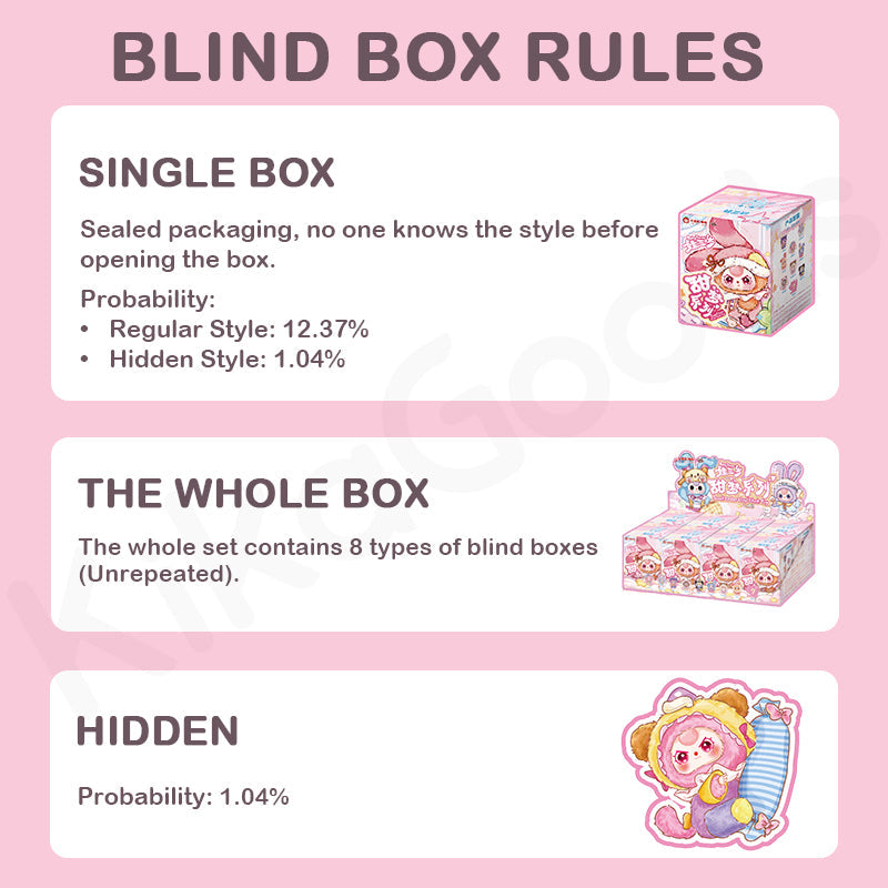 Baby Three Sweet Dream: Morbida Scatola a Sorpresa Peluche da Collezione Serie 100%