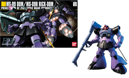 GUNDAM - HGUC MS-09 Dom/MS-09R Rick-Dom 1/144 - Kit di Modello