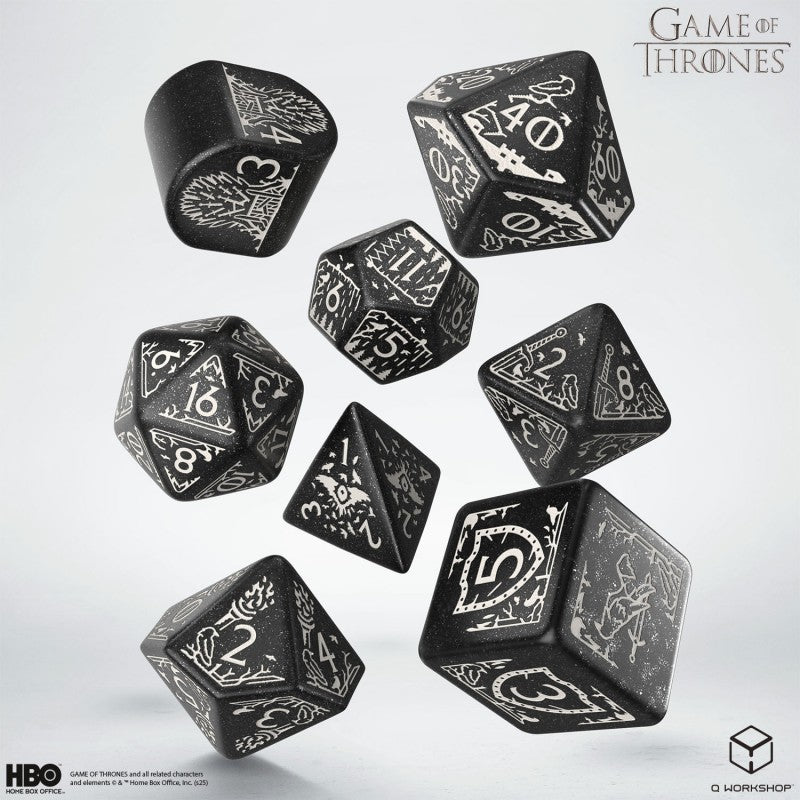 Set Dadi Ufficiali RPG Game of Thrones La Ronda Nera Scintillanti