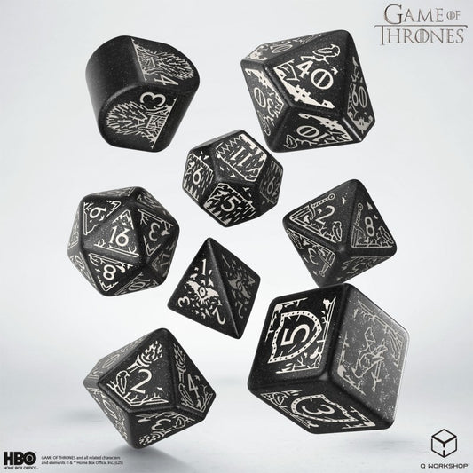 Set Dadi Ufficiali RPG Game of Thrones La Ronda Nera Scintillanti