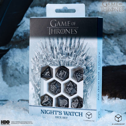 Set Dadi Ufficiali RPG Game of Thrones La Ronda Nera Scintillanti