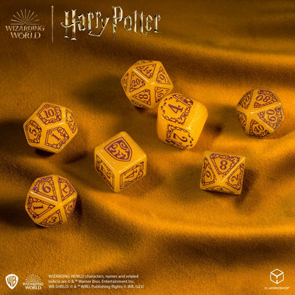 Set Dadi Moderni Harry Potter Grifondoro Oro Scintillante per Giochi di Ruolo