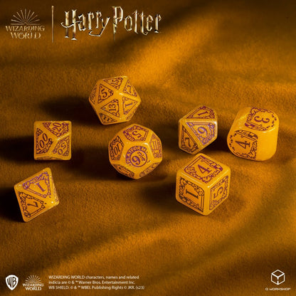 Set Dadi Moderni Harry Potter Grifondoro Oro Scintillante per Giochi di Ruolo