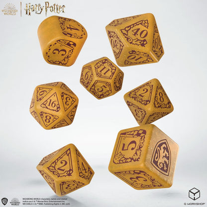 Set Dadi Moderni Harry Potter Grifondoro Oro Scintillante per Giochi di Ruolo